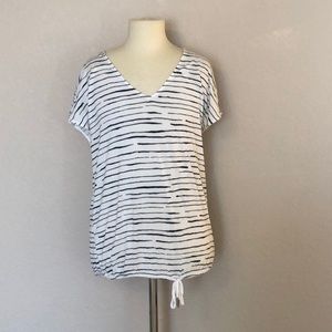 Armani Exchange - Black & White Striped Top (XXS)